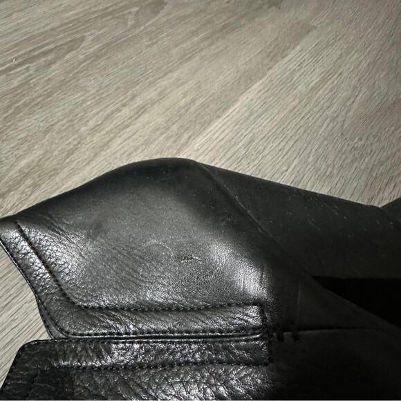 Dolce Vita DV Black Leather Side Zip Block Heeled Booties Size 9 - Picture 10 of 14